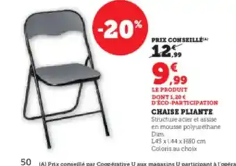 Hyper U Chaise pliante offre