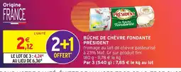 Intermarché PRÉSIDENT Bûche de chèvre fondante offre