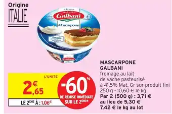 Intermarché GALBANI Mascarpone offre