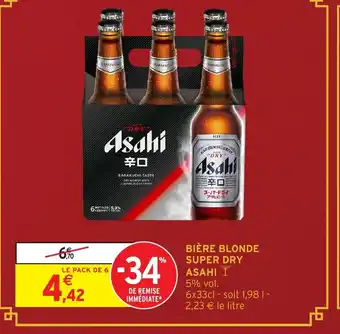 Intermarché ASAHI Bière blonde super dry offre