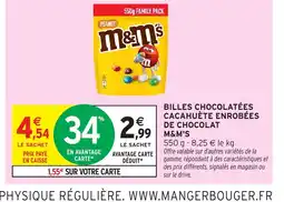 Intermarché M&M'S Billes chocolatées cacahuète enrobées offre