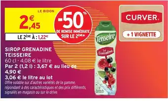 Intermarché TEISSEIRE Sirop grenadine offre