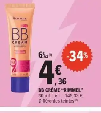 E.Leclerc RIMMEL Bb crème offre