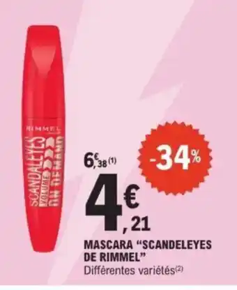 E.Leclerc SCANDELEYES DE RIMMEL Mascara offre