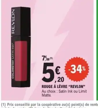 E.Leclerc REVLON Rouge à lèvre offre