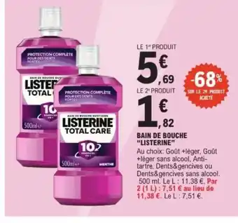 E.Leclerc LISTERINE Bain de bouche offre