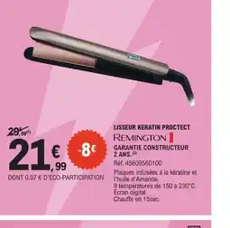 E.Leclerc REMINGTON Lisseur keratin proctect offre