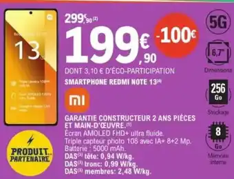 E.Leclerc REDMI Smartphone note 13 offre