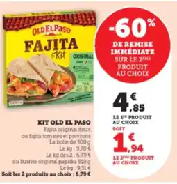 Super U OLD EL PASO Kit offre