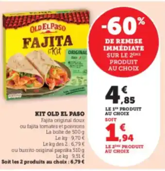 Super U OLD EL PASO Kit offre