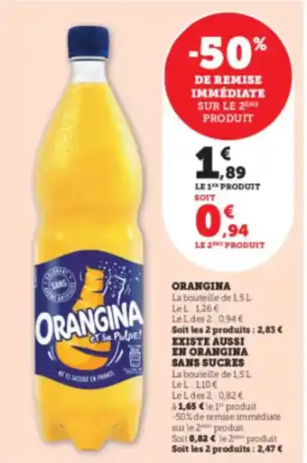 Super U ORANGINA offre