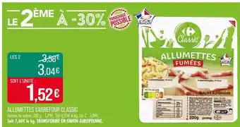 Match CARREFOUR CLASSIC Allumettes fumées offre