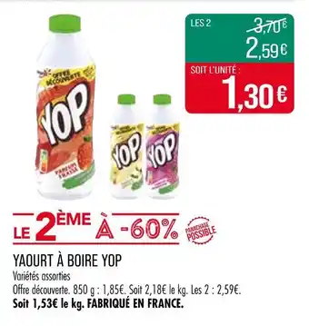 Match YOP Yaourt à boire offre