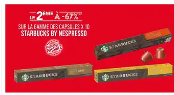 Match STARBUCKS Le 2ème à -67% sur la gamme des capsules x 10 starbucks by nespresso offre