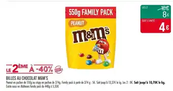 Match M&M's Peanut 550g Family Pack offre