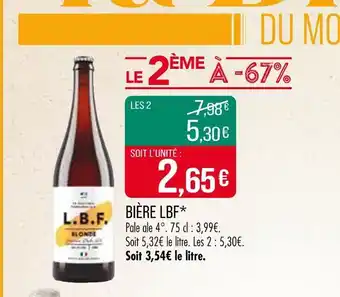 Match L.B.F. Bière offre