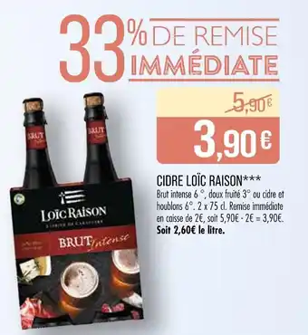 Match Loïc Raison Cidre offre