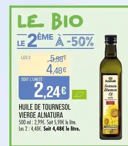 Match ALNATURA Huile de tournesol vierge offre