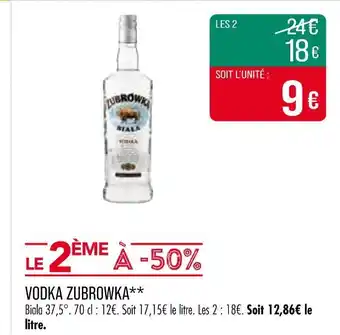 Match Zubrowka Vodka offre