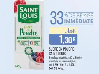 Match SAINT LOUIS Sucre en poudre offre