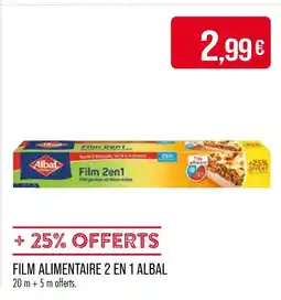 Match Albal Film Alimentaire 2 en 1 offre