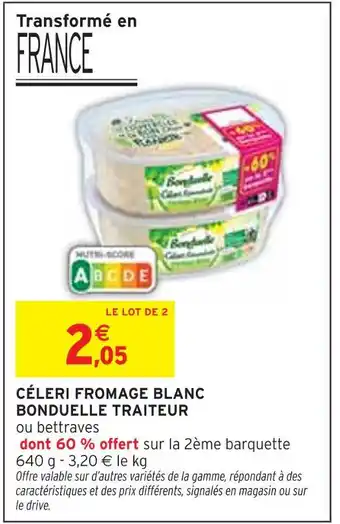 Intermarché BONDUELLE TRAITEUR Céleri Fromage Blanc offre