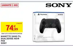 Intermarché SONY Manette sans fil dualsense noir ps5 offre