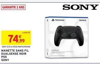 Intermarché SONY Manette sans fil dualsense noir ps5 offre