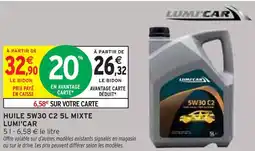 Intermarché LUMI'CAR Huile 5w30 c2 5l mixte offre