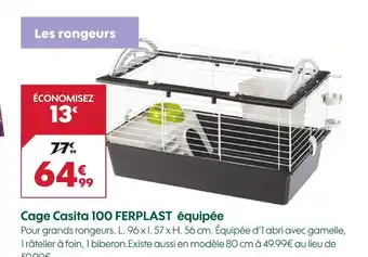 Truffaut FERPLAST Cage Casita 100 équipée offre