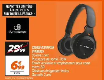 Netto dynabass Casque bluetooth offre