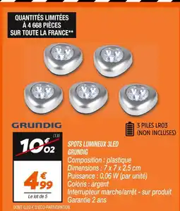 Netto GRUNDIG Spots lumineux 3led offre