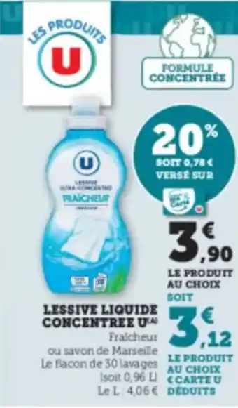 Super U U Lessive liquide concentree offre