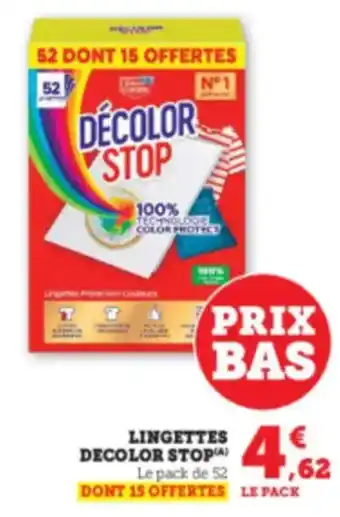 Super U DECOLOR STOP Lingettes offre