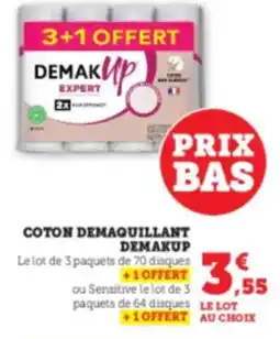 Super U DEMAKUP Coton demaquillant offre