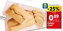 Lidl Ciabatta classic offre