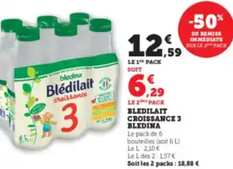 Super U BLEDINA Bledilait croissance 3 offre