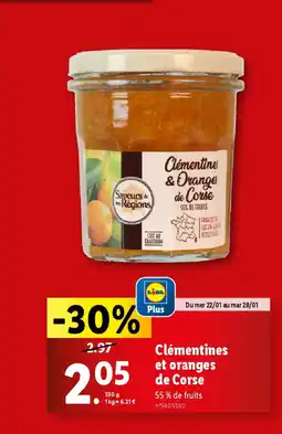 Lidl Clementines et oranges de corse offre
