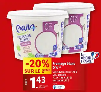 Lidl Fromage blanc offre