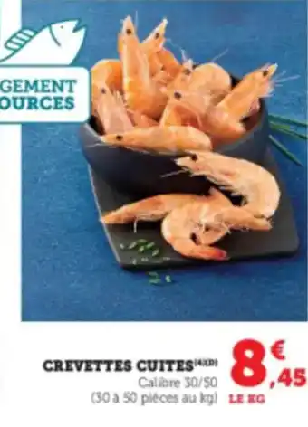 Super U Crevettes cuites offre