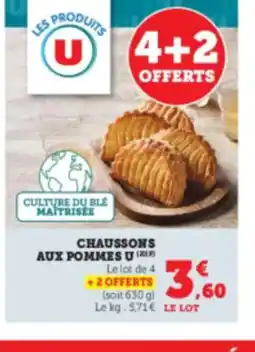 Super U Chaussons aux pommes u offre