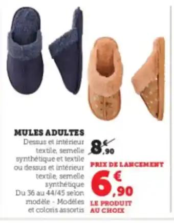 Super U Mules adultes offre