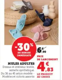 Super U Mules adultes offre