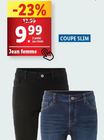 Lidl Jean femme offre