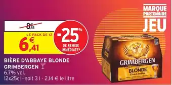 Intermarché Express Grimbergen biere abbaye blonde offre