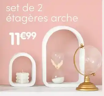 b&m Set de 2 étagères arche offre