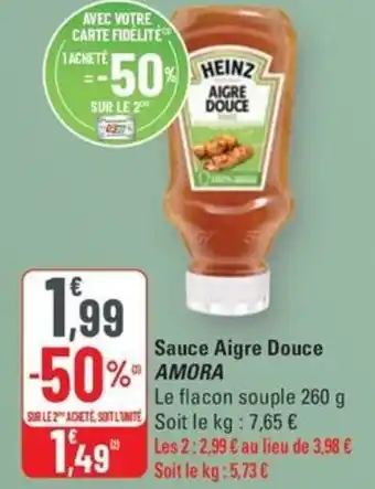 G20 Sauce aigre douce amora offre