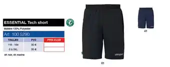 Uhlsport Essential tech short offre