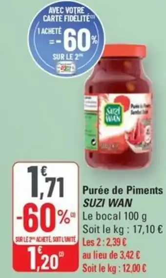 G20 Suzi wan puree de piments offre