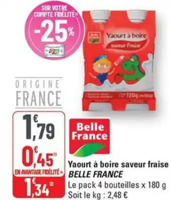 G20 Yaourt a boire saveur fraise belle france offre